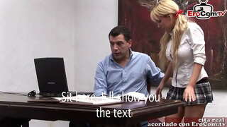 Spanjisht big tits milf fuck në punë